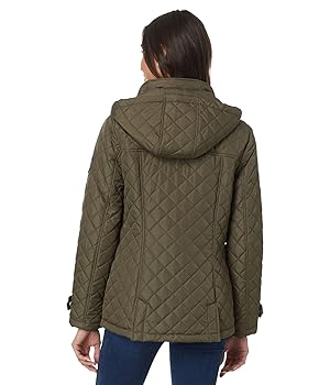 Amazon.com: Tommy Hilfiger Women's Hooded Quilted Jacket